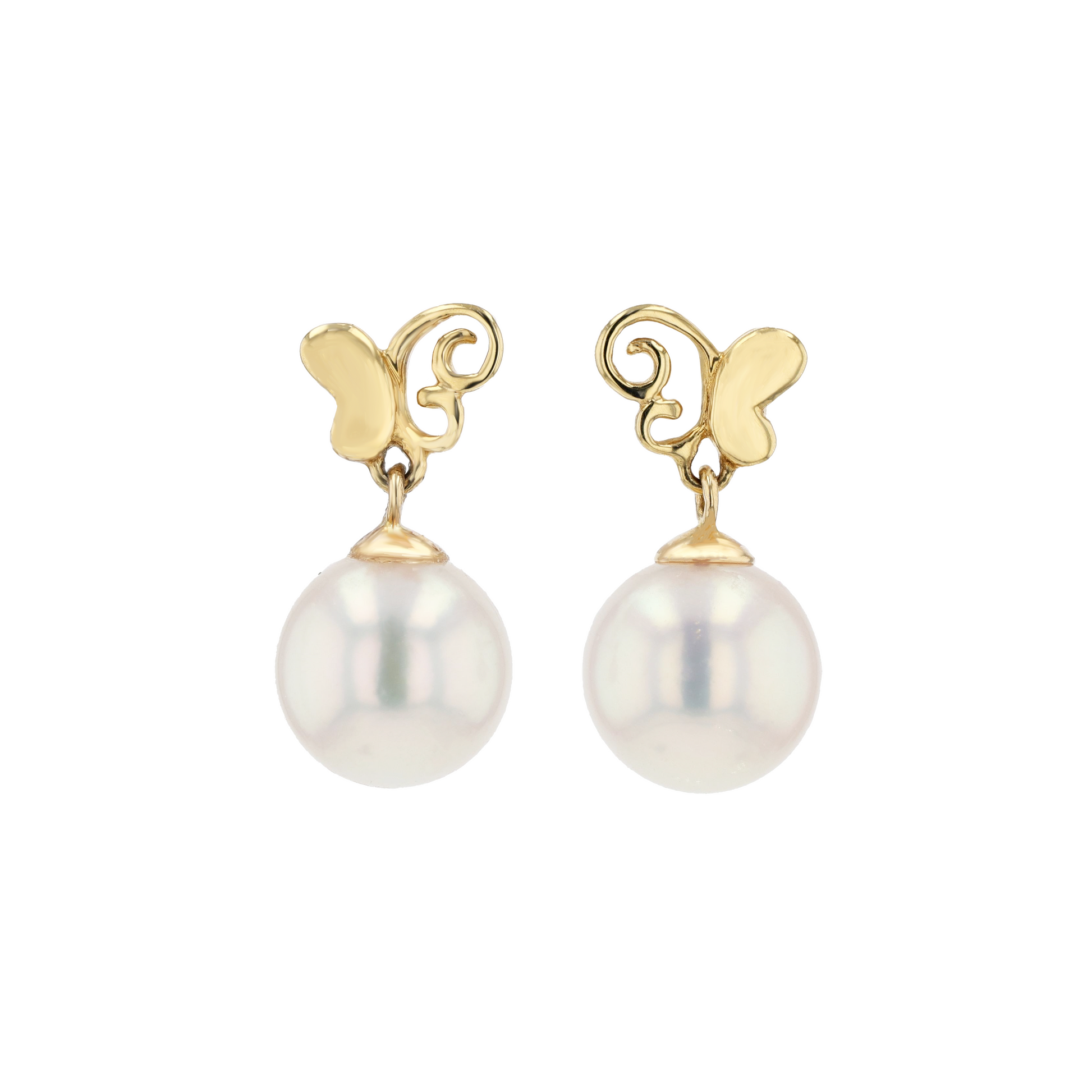 18KG 7.0-7.4mm Premier Japanese Akoya Pearl Earrings