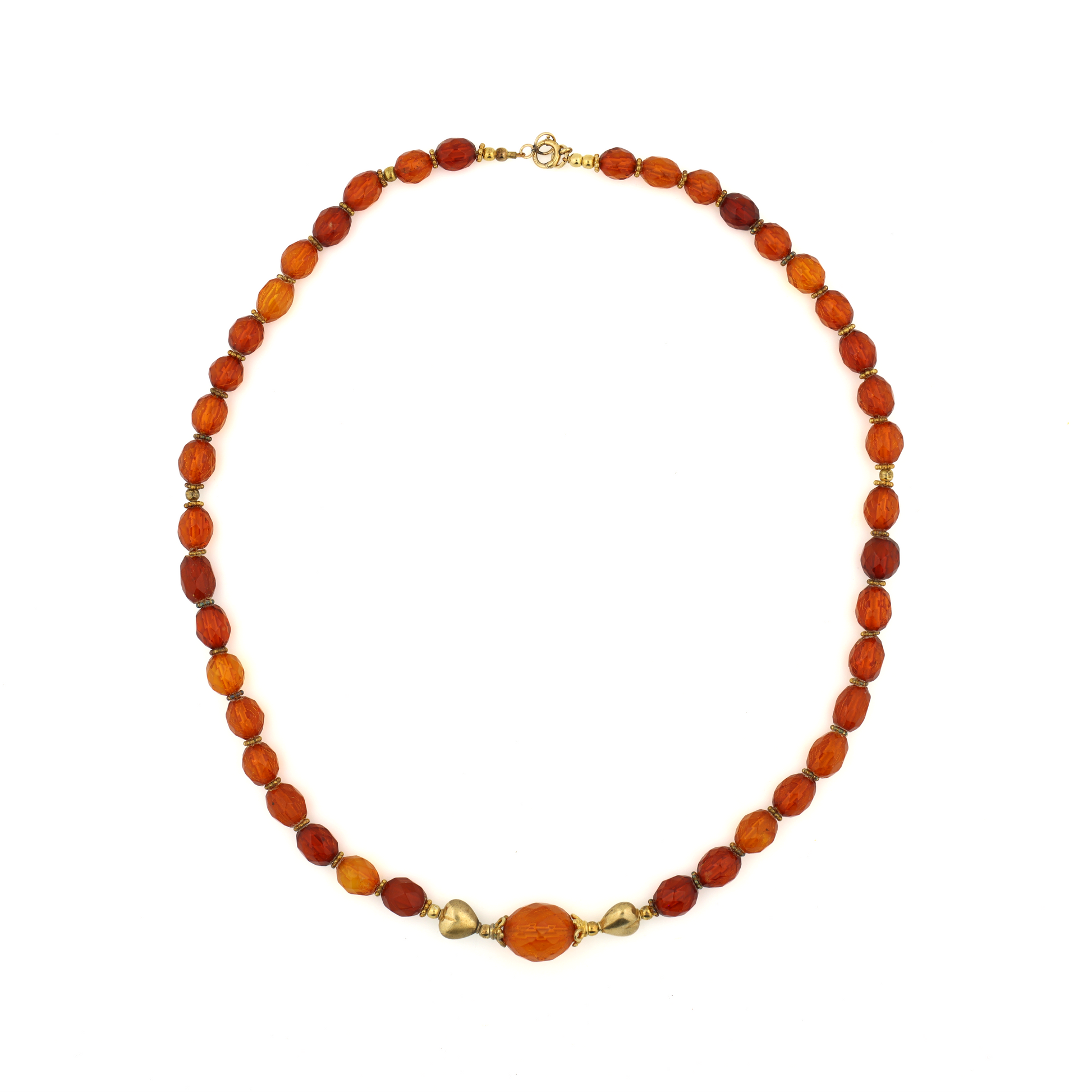 Antique Natural Untreated Amber Coral Silver Necklace