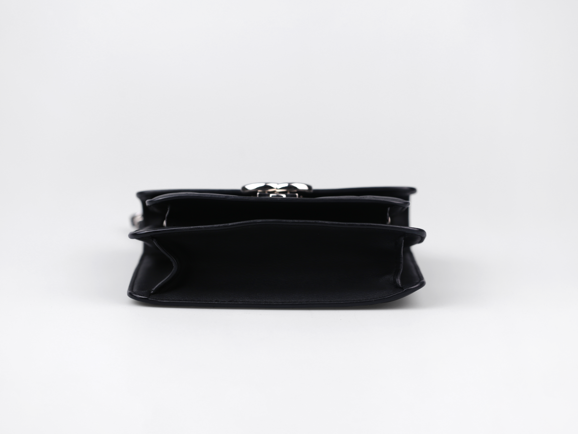 CHANEL Black Calfskin Small Affinity Flap Bag with Top Handle