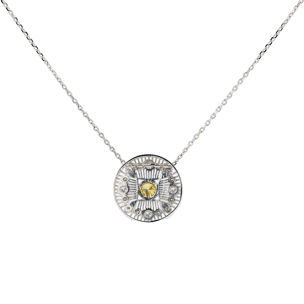 18KG Yellow Diamond Necklace