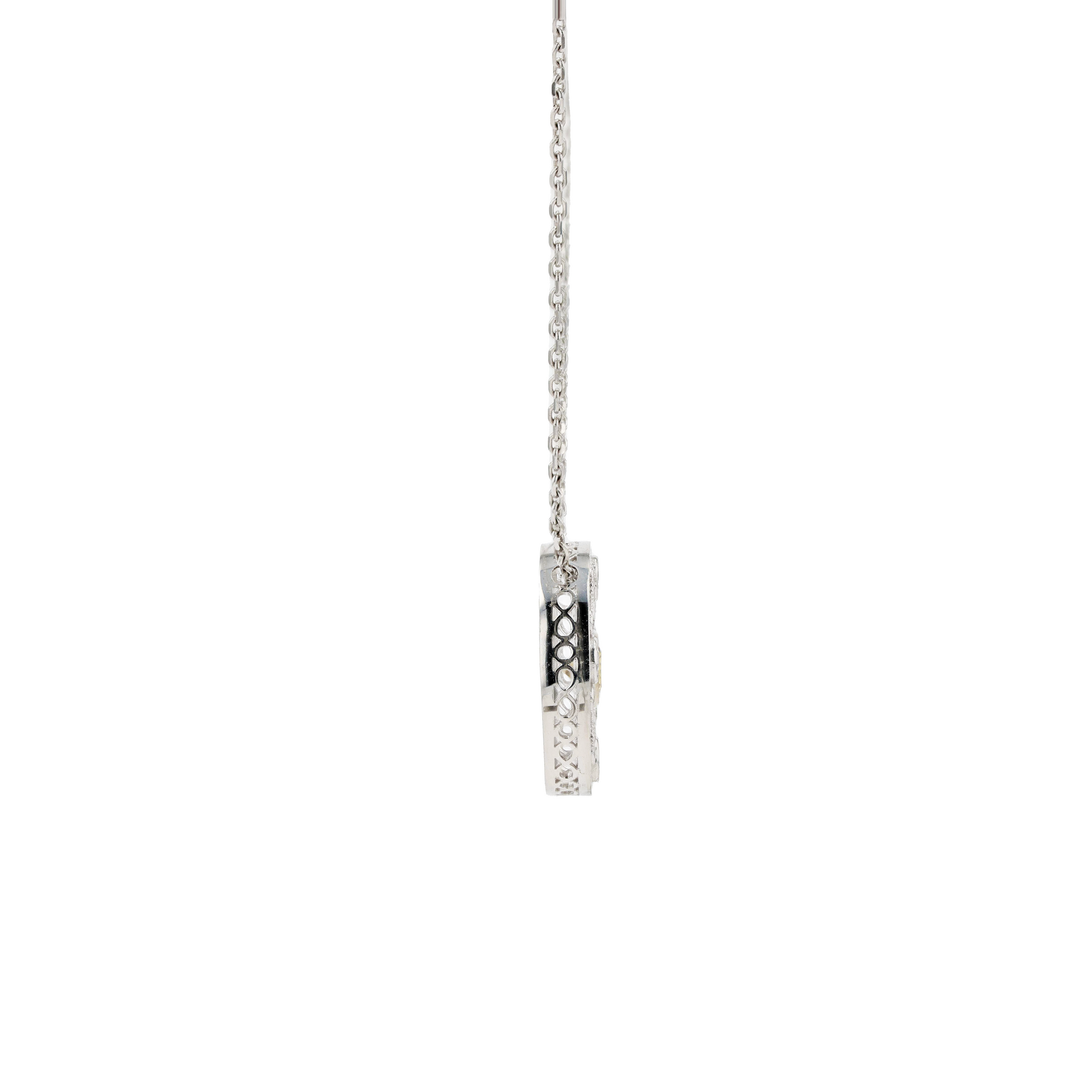 18KG Yellow Diamond Necklace