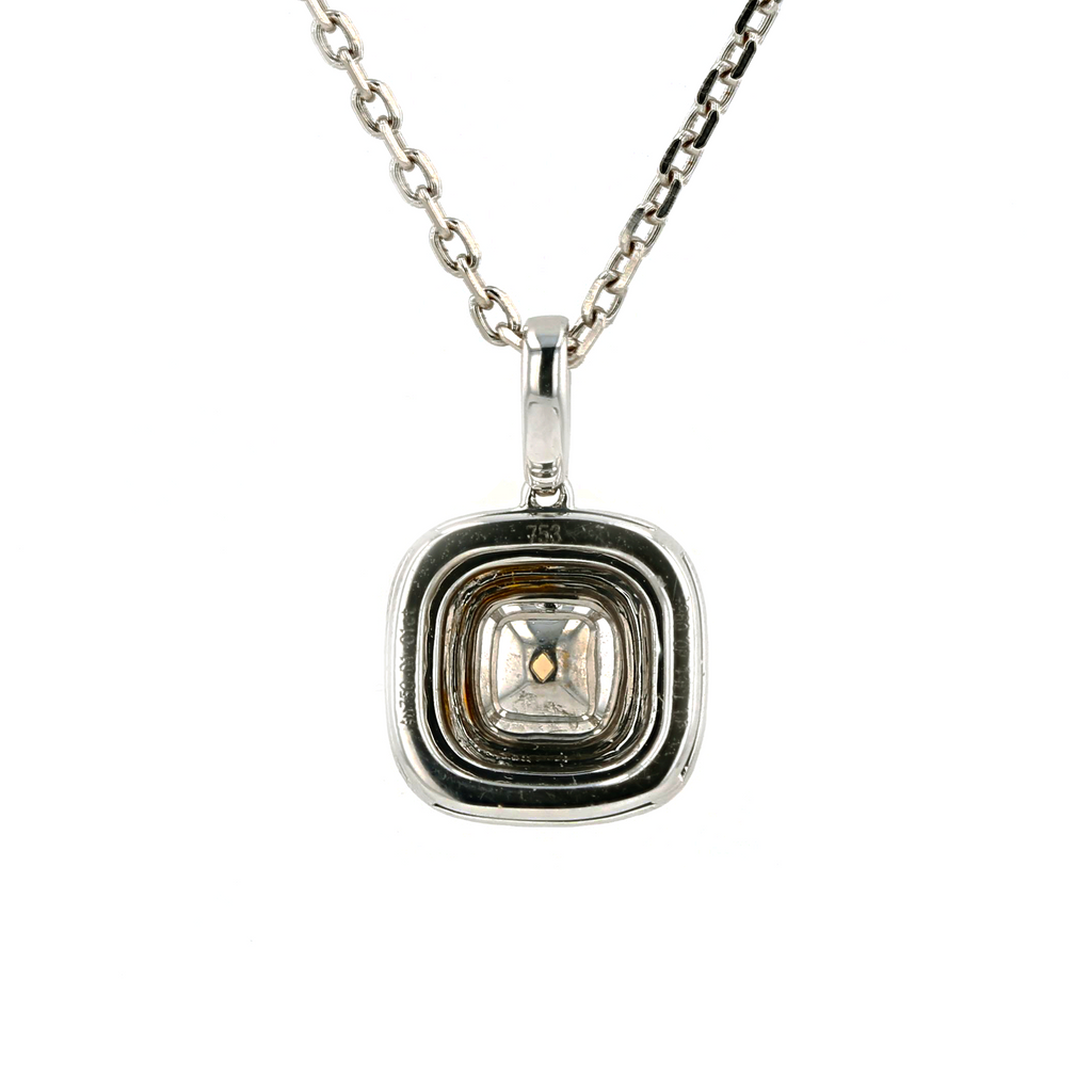 18KG 1.0ct Yellow Diamond Necklace