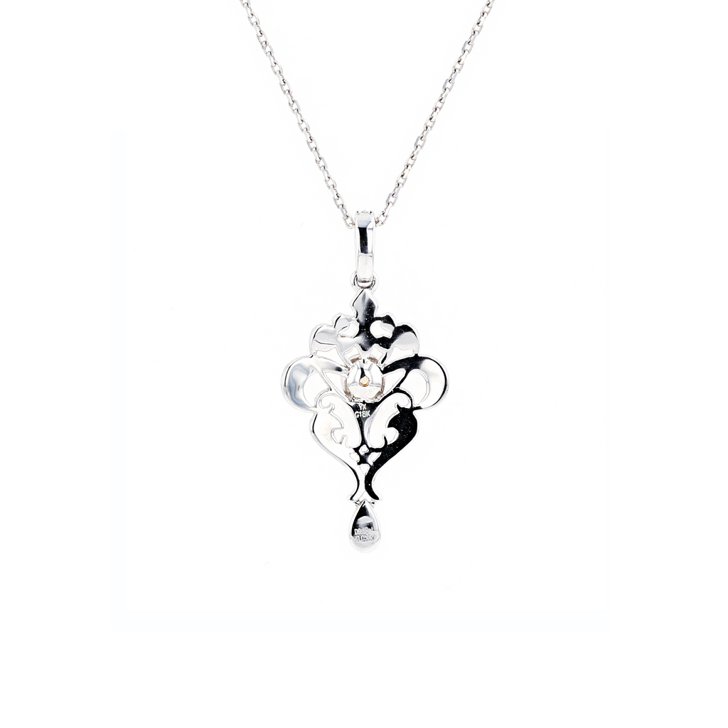 18KG 0.18ct Yellow Diamond Necklace