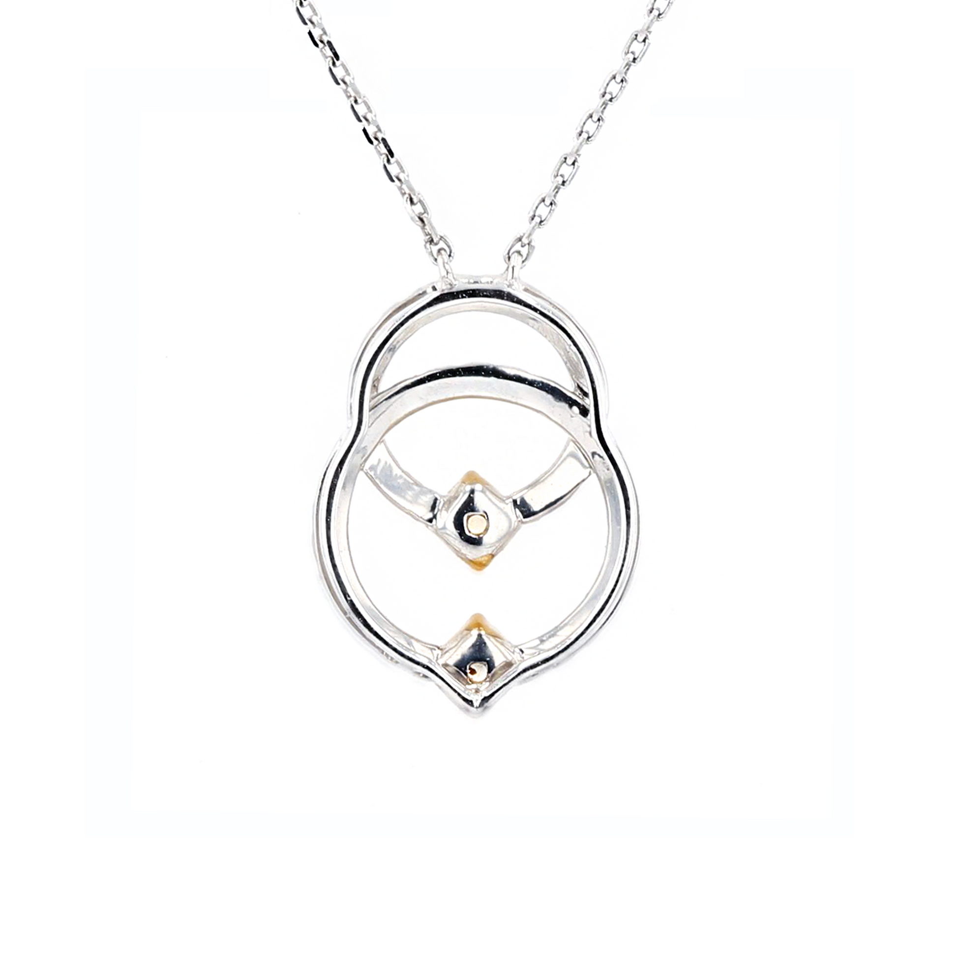 18KG 0.15ct Yellow Diamond Necklace