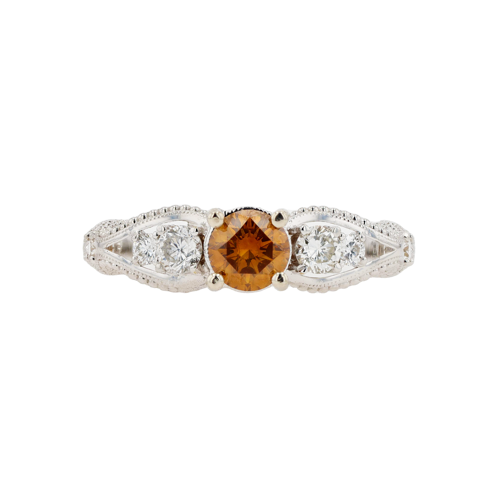 18KG Natural Brown Diamond Ring