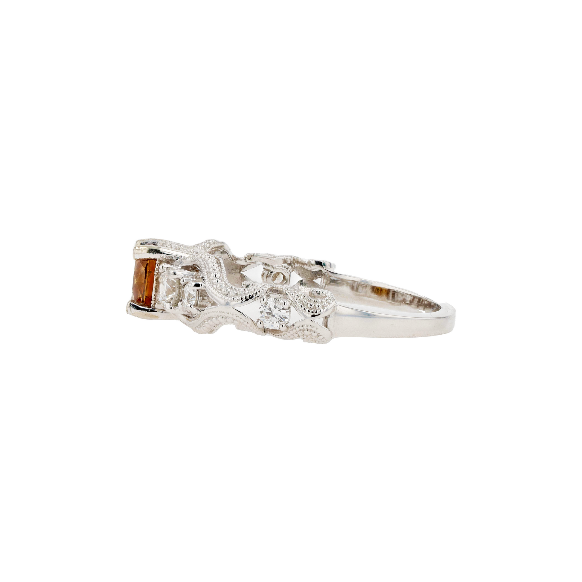 18KG Natural Brown Diamond Ring