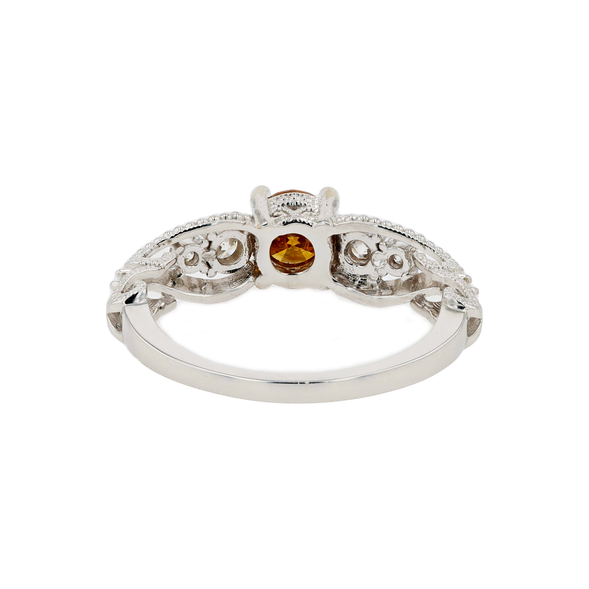 18KG Natural Brown Diamond Ring