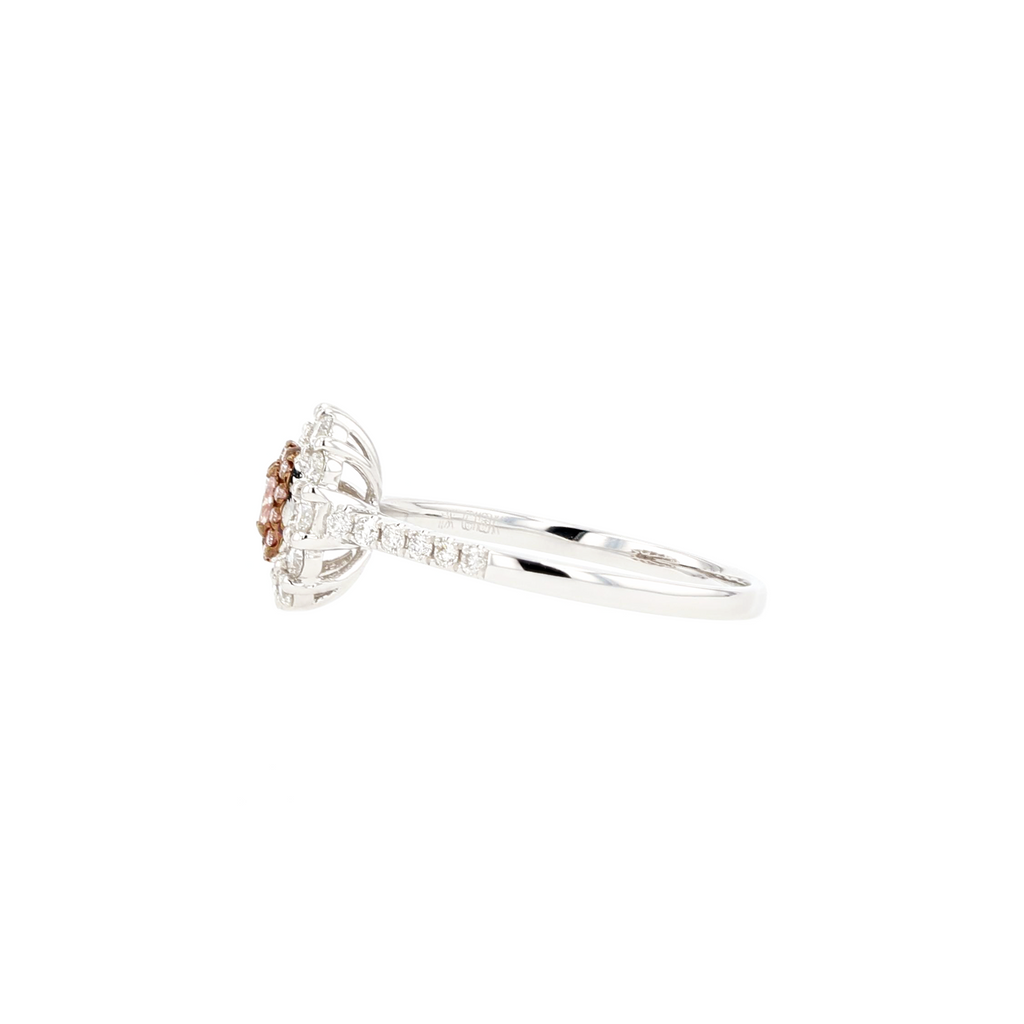 18KG 0.17ct Natural Untreated Pink Diamond Ring