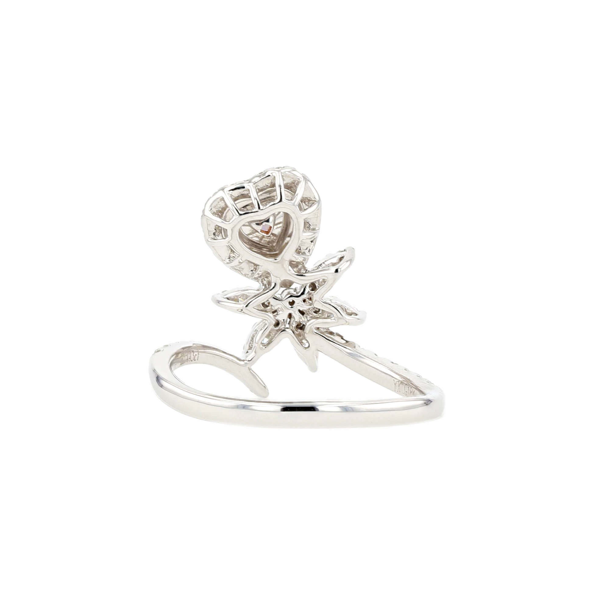 18KG 0.16ct Natural Untreated Pink Diamond Ring