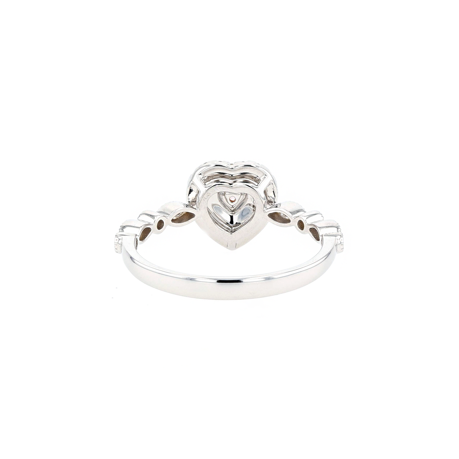 18KG 0.13ct Natural Untreated Pink Diamond Ring