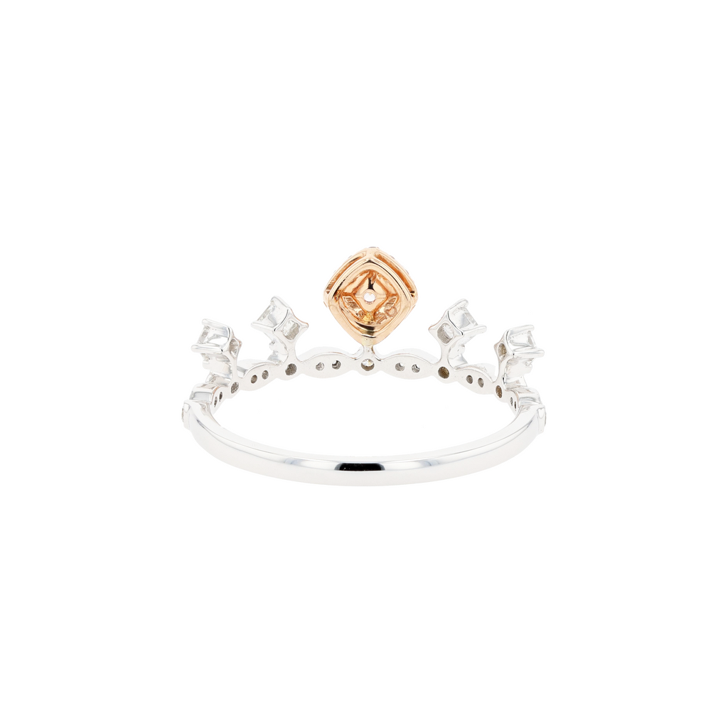 18KG 0.08ct Natural Untreated Pink Diamond Ring
