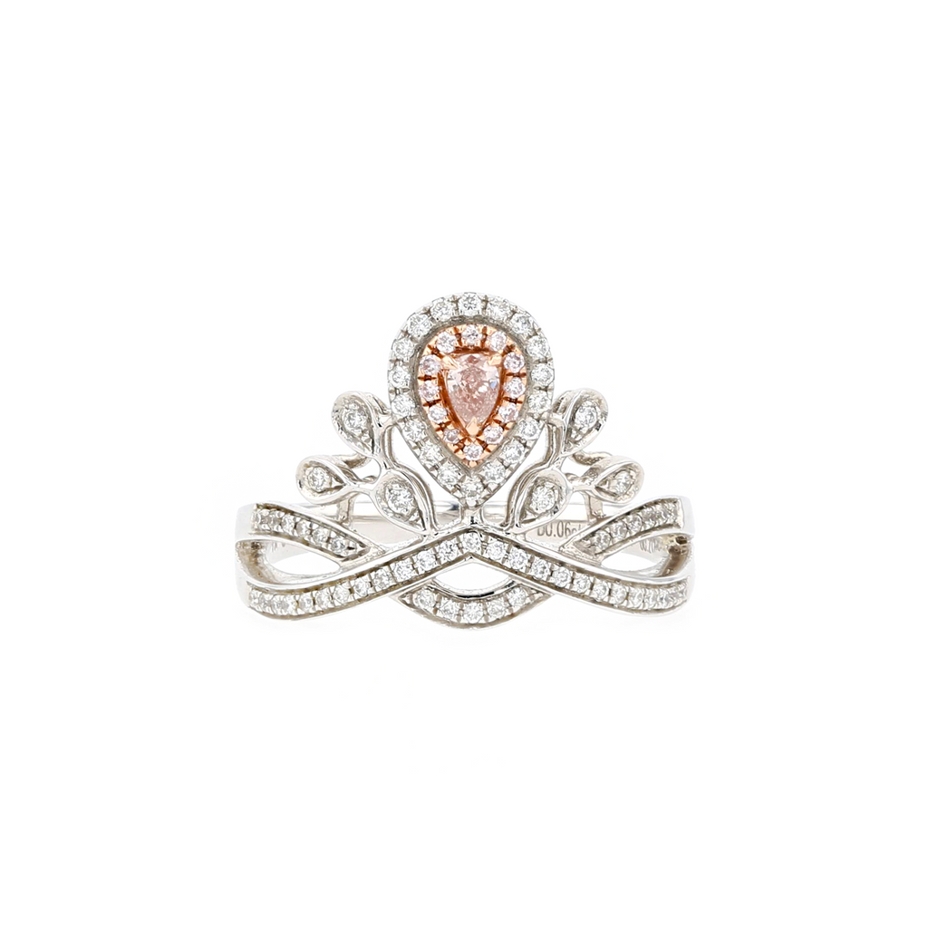 18KG 0.06ct Natural Untreated [Pink Diamond Ring