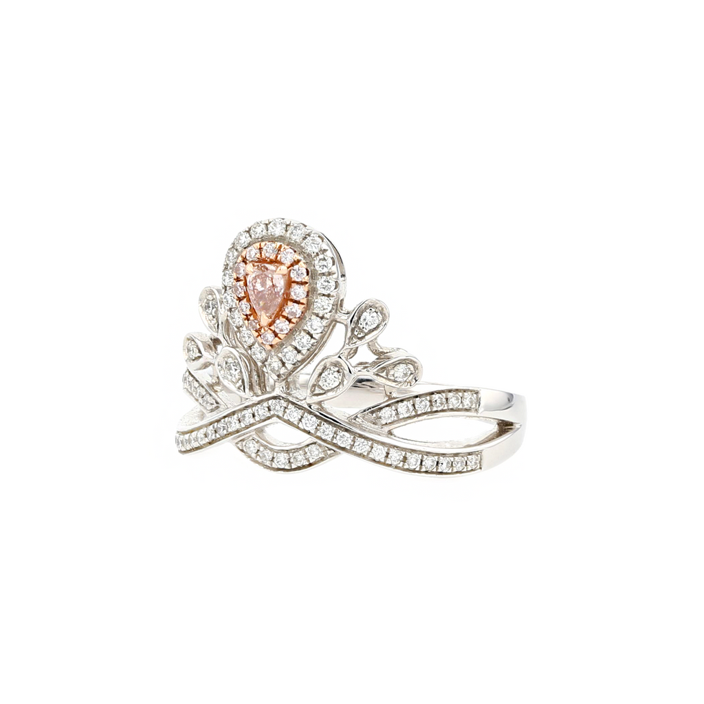 18KG 0.06ct Natural Untreated [Pink Diamond Ring