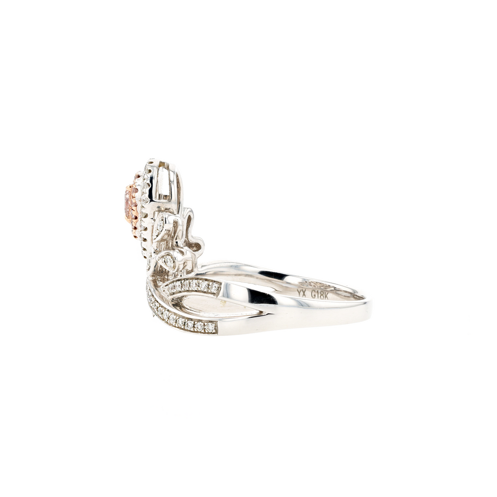 18KG 0.06ct Natural Untreated [Pink Diamond Ring
