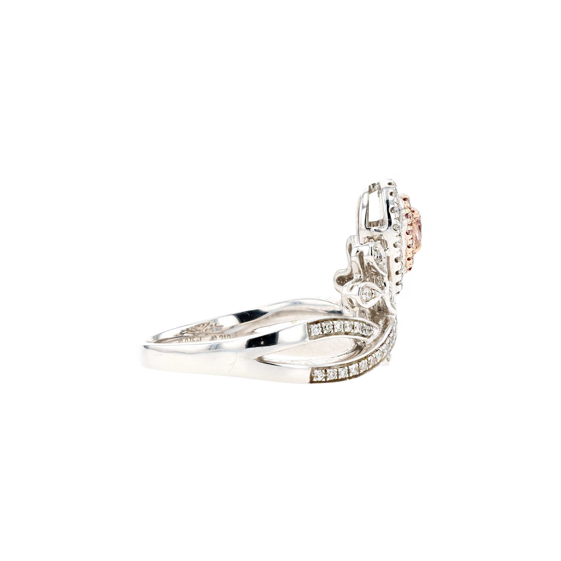 18KG 0.06ct Natural Untreated [Pink Diamond Ring