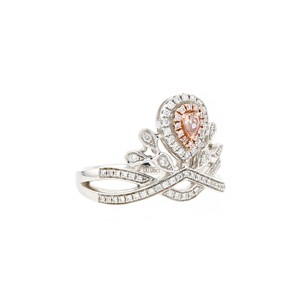 18KG 0.06ct Natural Untreated [Pink Diamond Ring