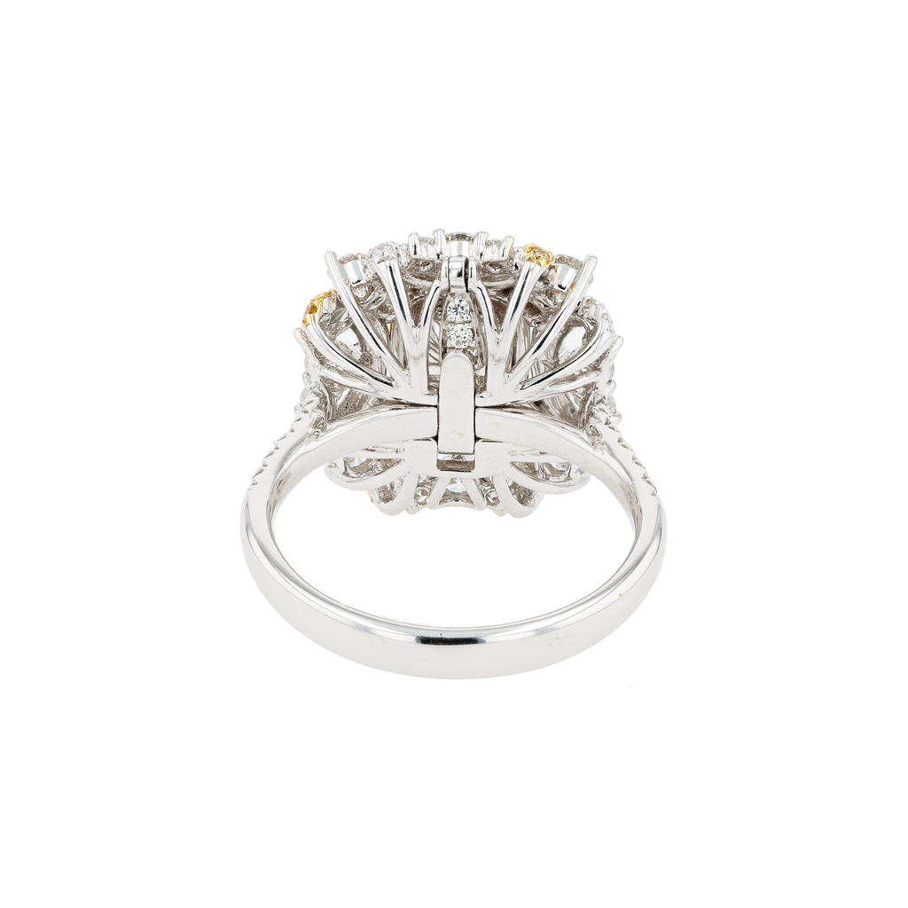 18KG 1.00ct Natural Untreated Yellow Diamond Ring/Pendant