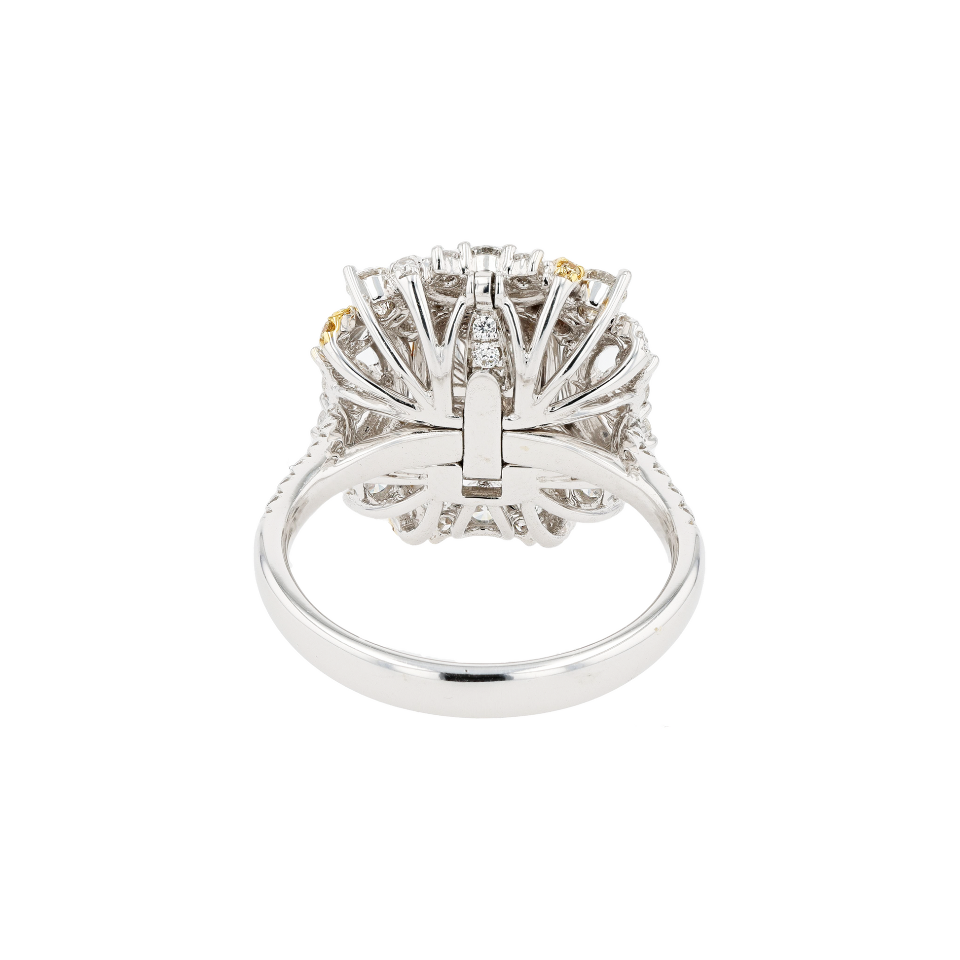 18KG 1.00ct Natural Untreated Yellow Diamond Ring/Pendant