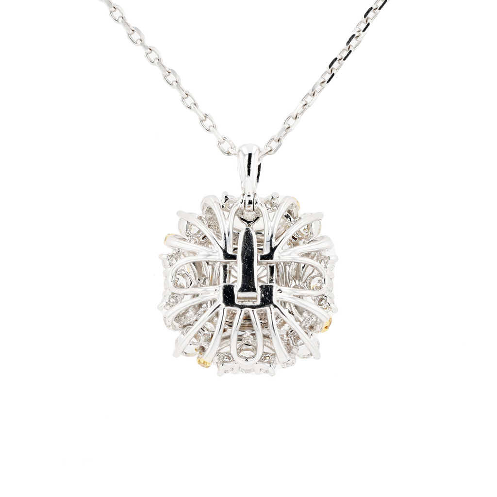 18KG 1.00ct Natural Untreated Yellow Diamond Ring/Pendant