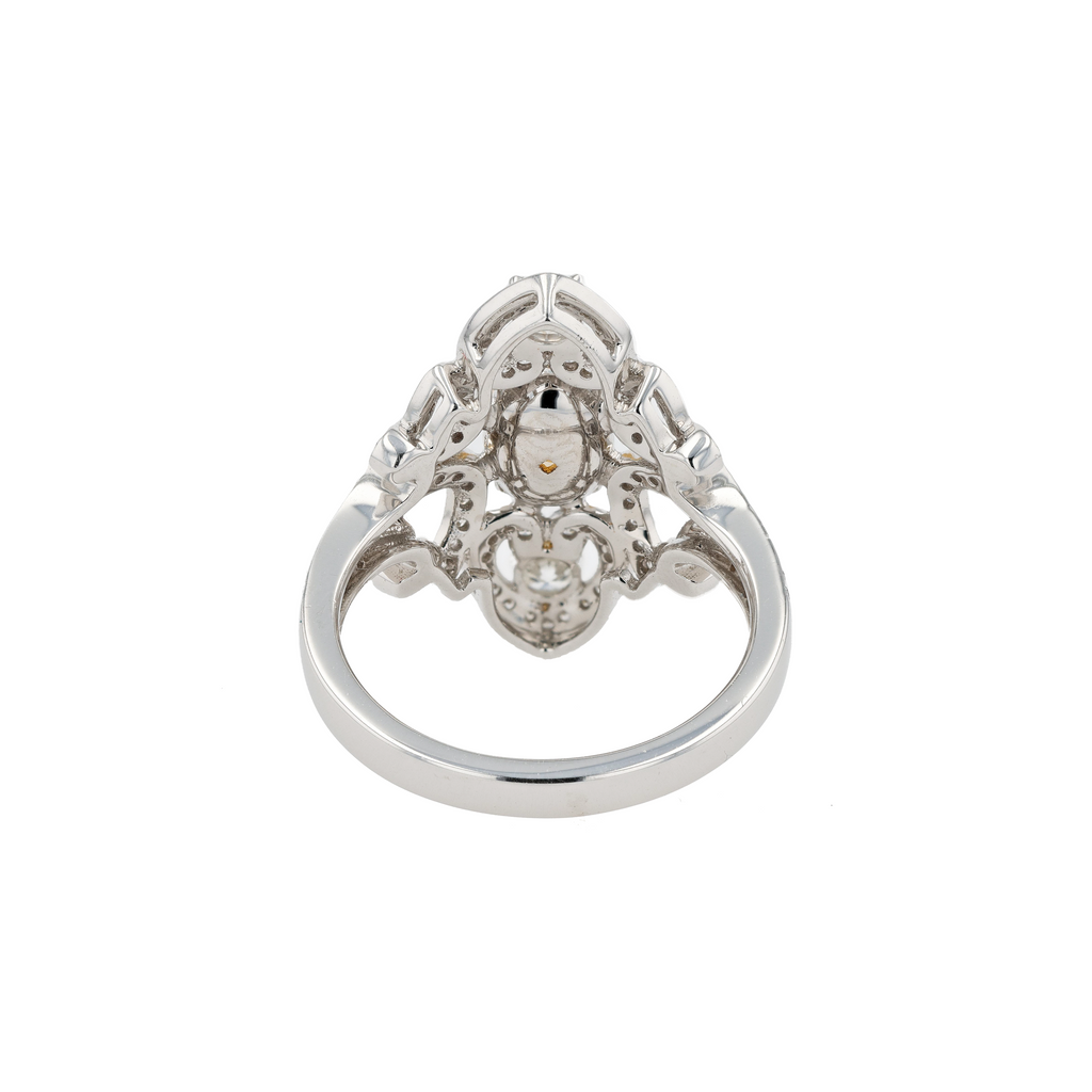 18KG 1.00ct Natural Untreated Yellow Diamond Ring