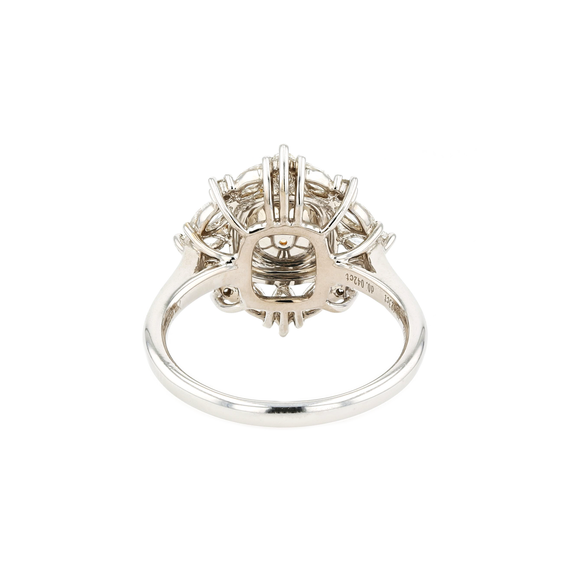 18KG 1.00ct Natural Untreated Yellow Diamond Ring