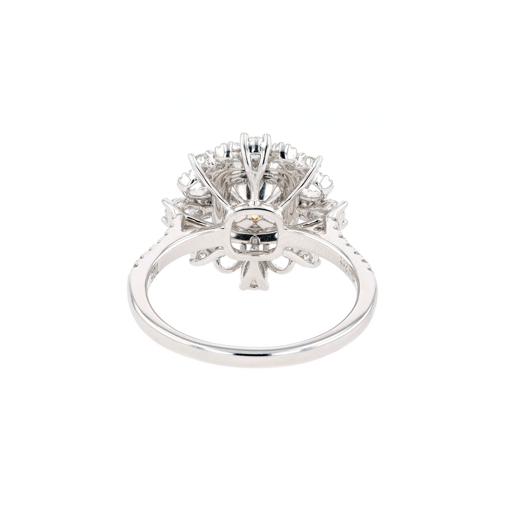 18KG 1.03ct Natural Untreated Yellow Diamond Ring