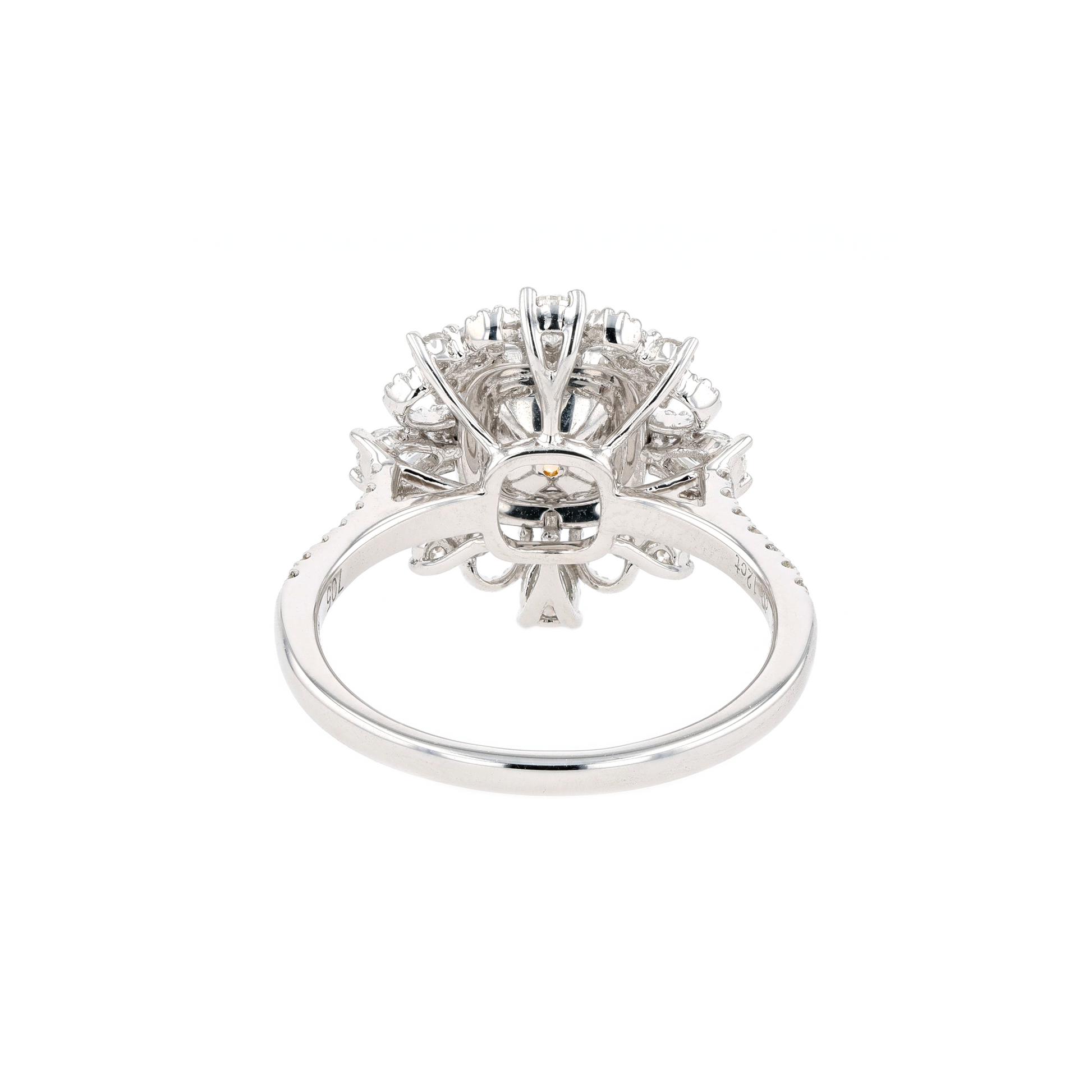 18KG 1.03ct Natural Untreated Yellow Diamond Ring