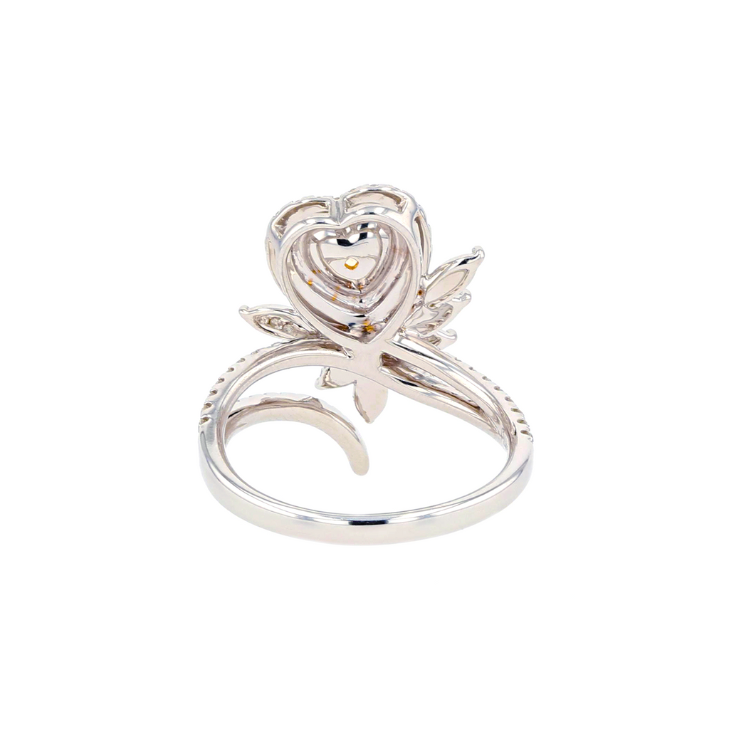 18KG 0.49ct Natural Untreated Yellow Diamond Ring