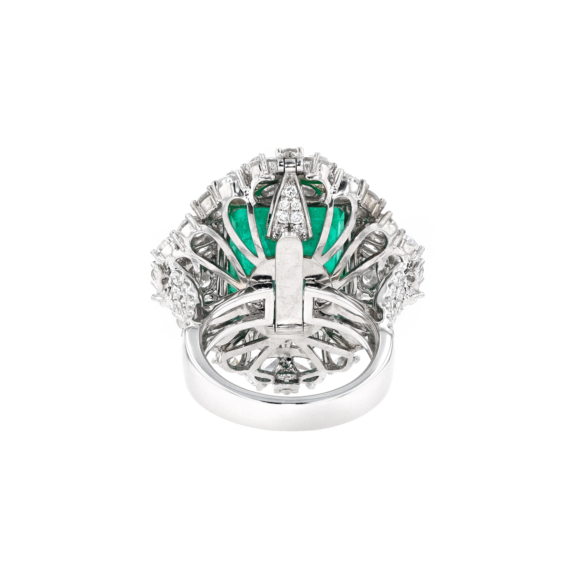 18KG Natural Vivid Muzo Green Emerald Diamond Ring/Pendant