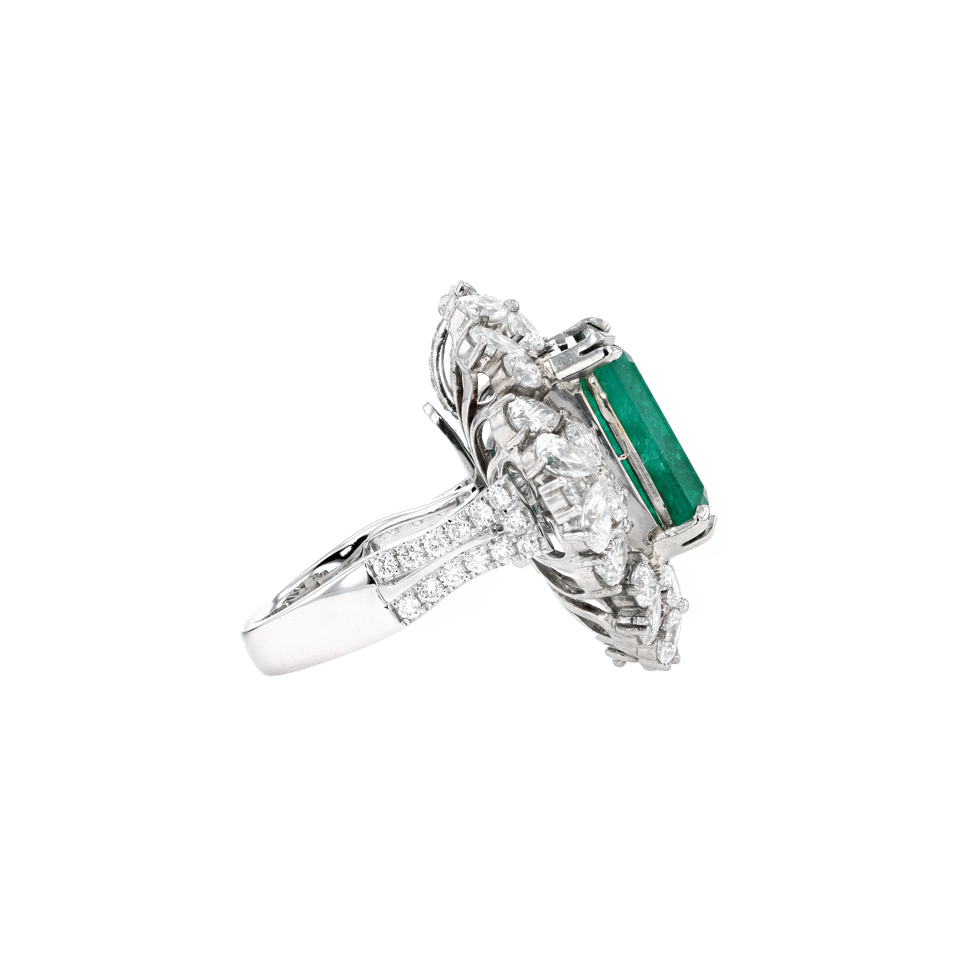 18KG Natural Vivid Muzo Green Emerald Diamond Ring/Pendant