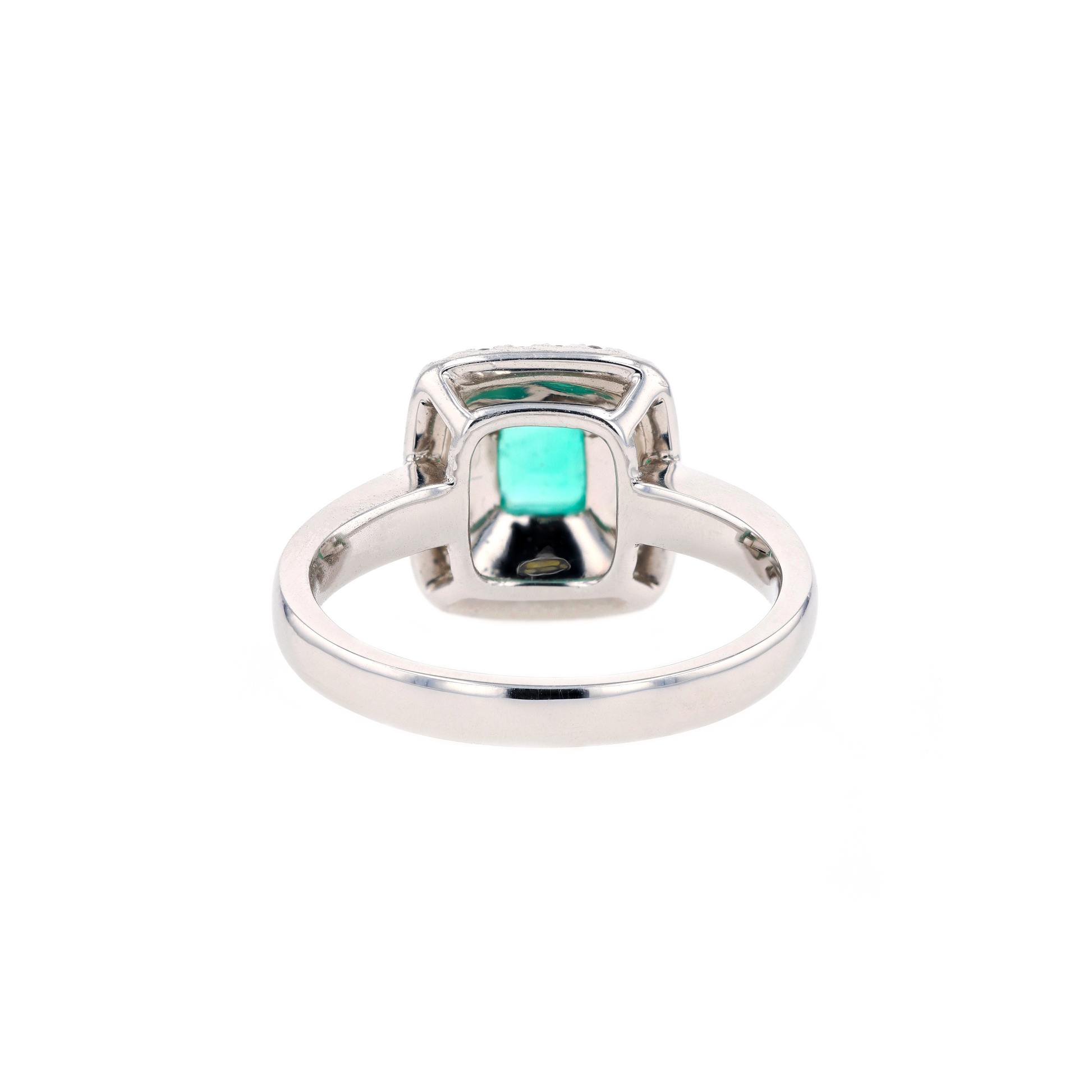 PT900 Natural Green Emerald Diamond Ring
