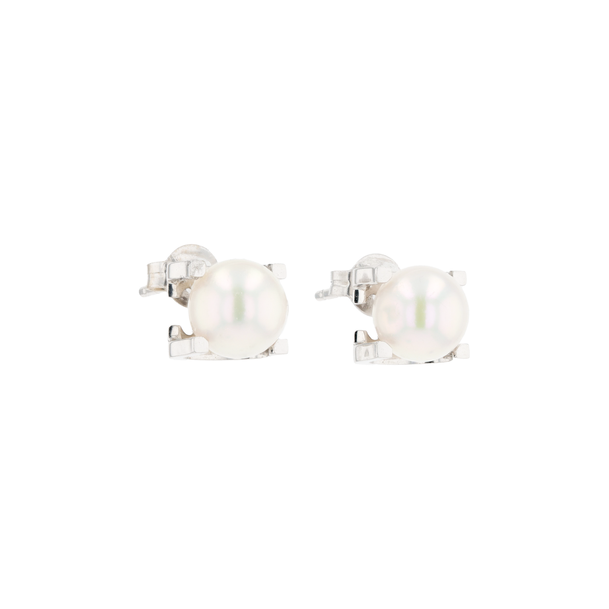 18KG 6.5-6.9mm Japanese Akoya Pearl Studs Earrings