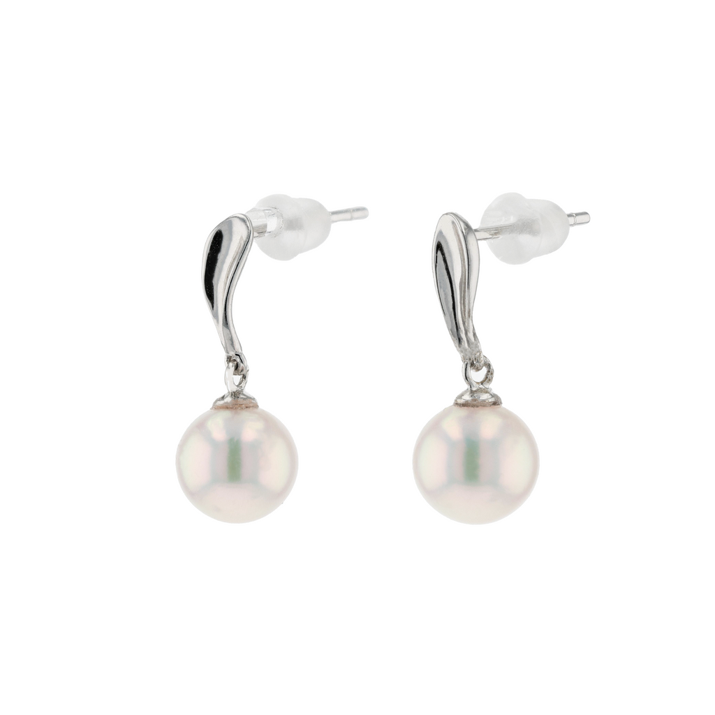 18KG 7.0-7.4mm Premier Japanese Akoya Pearl Earrings