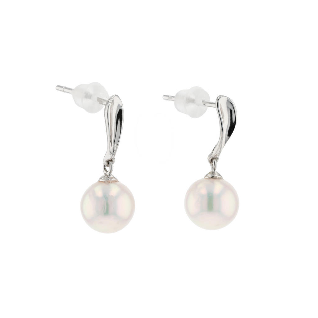18KG 7.0-7.4mm Premier Japanese Akoya Pearl Earrings