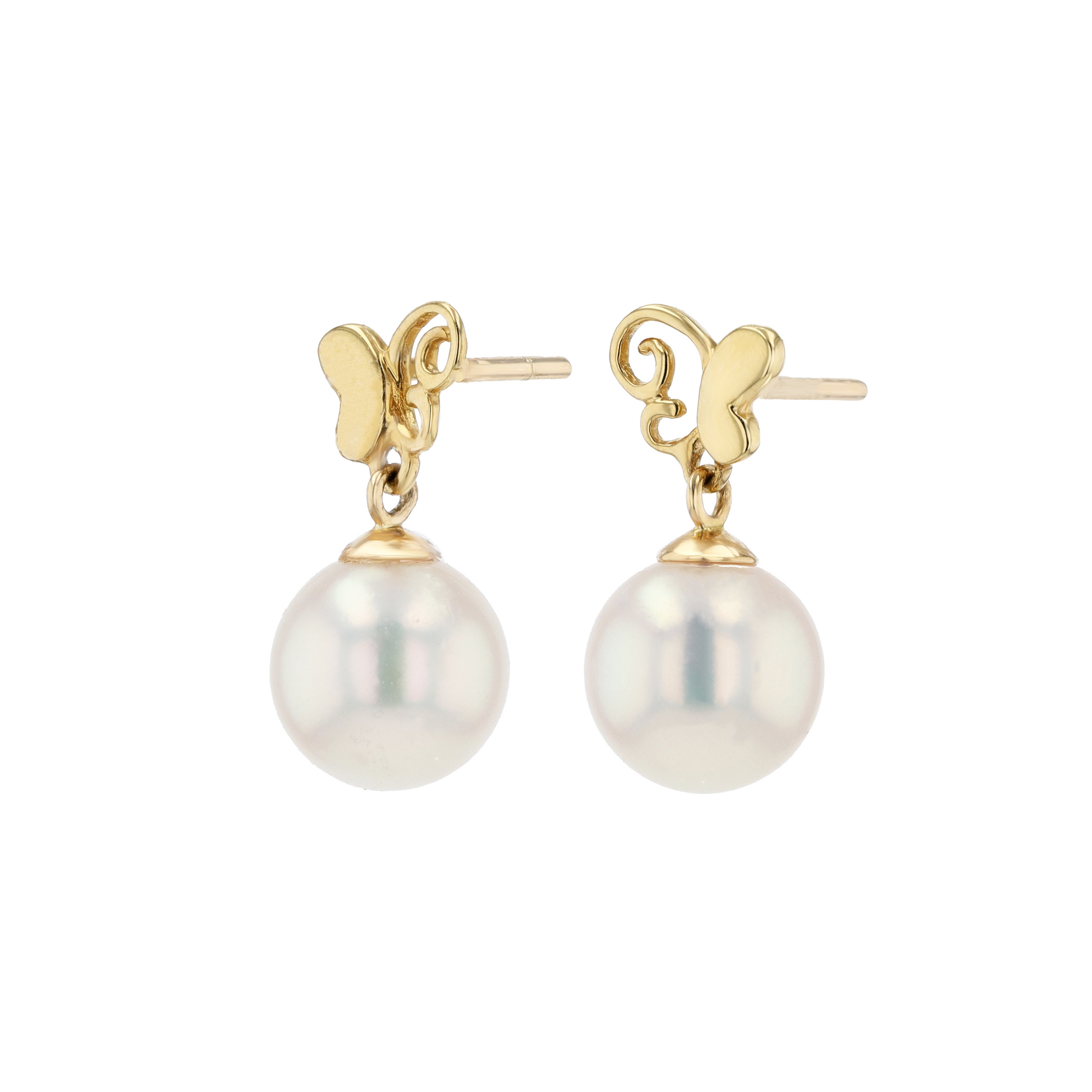 18KG 7.0-7.4mm Premier Japanese Akoya Pearl Earrings