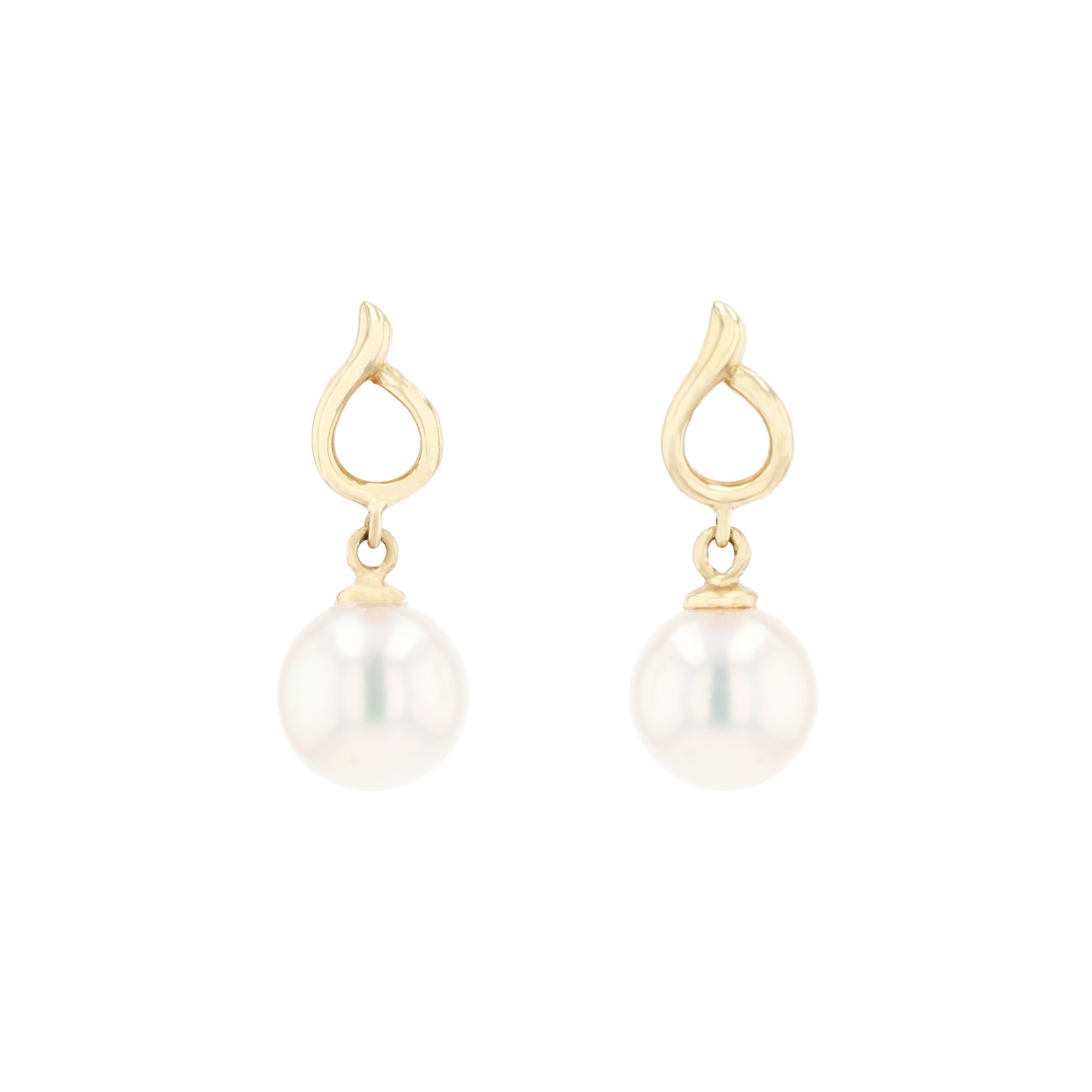 18KG 7.0-7.4mm Premier Japanese Akoya Pearl Earrings