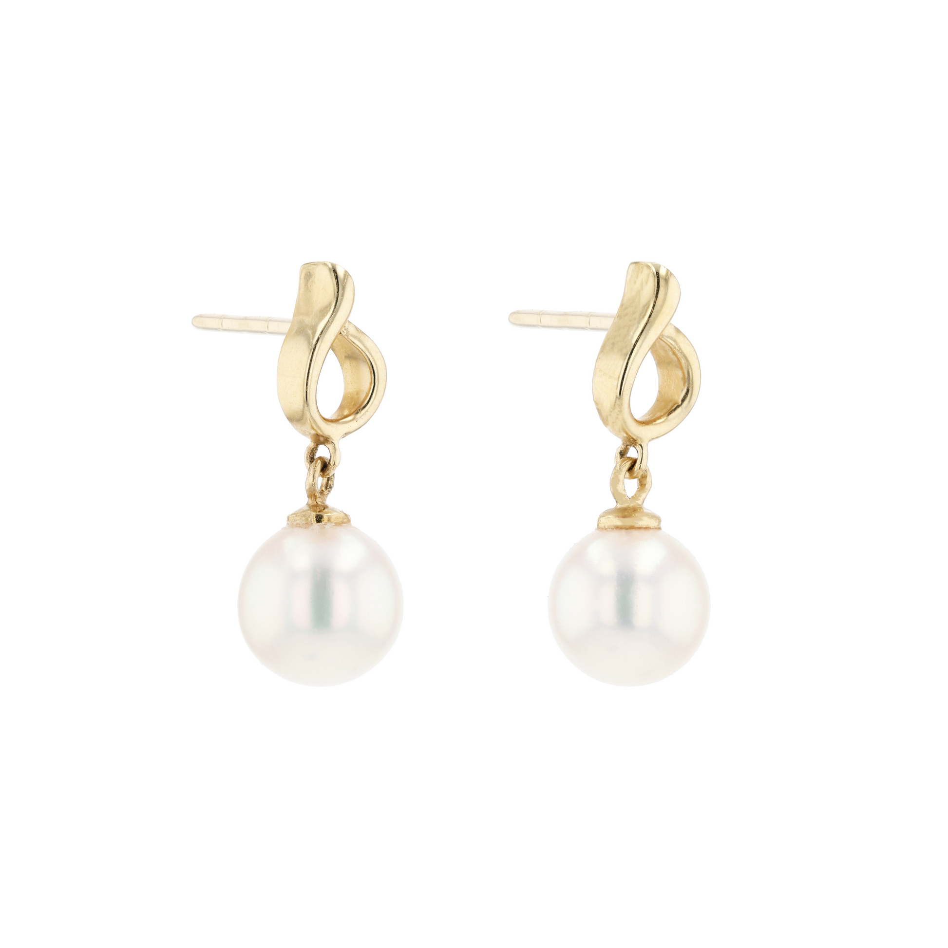 18KG 7.0-7.4mm Premier Japanese Akoya Pearl Earrings
