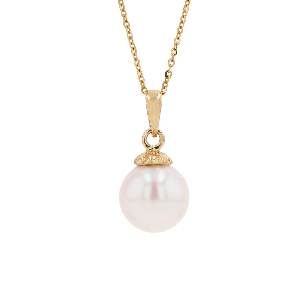 18KG 8.0-8.4mm Japanese Akoya Pearl Necklace