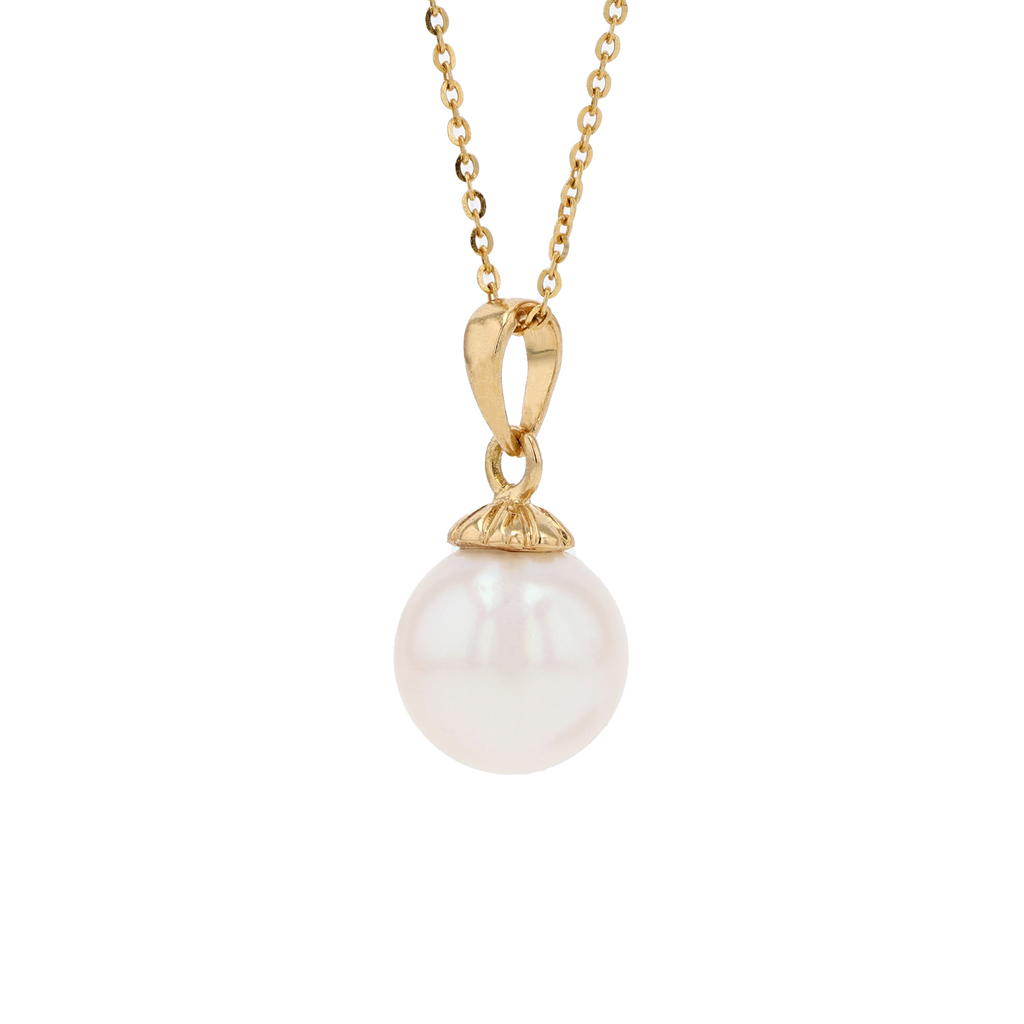 18KG 8.0-8.4mm Japanese Akoya Pearl Necklace
