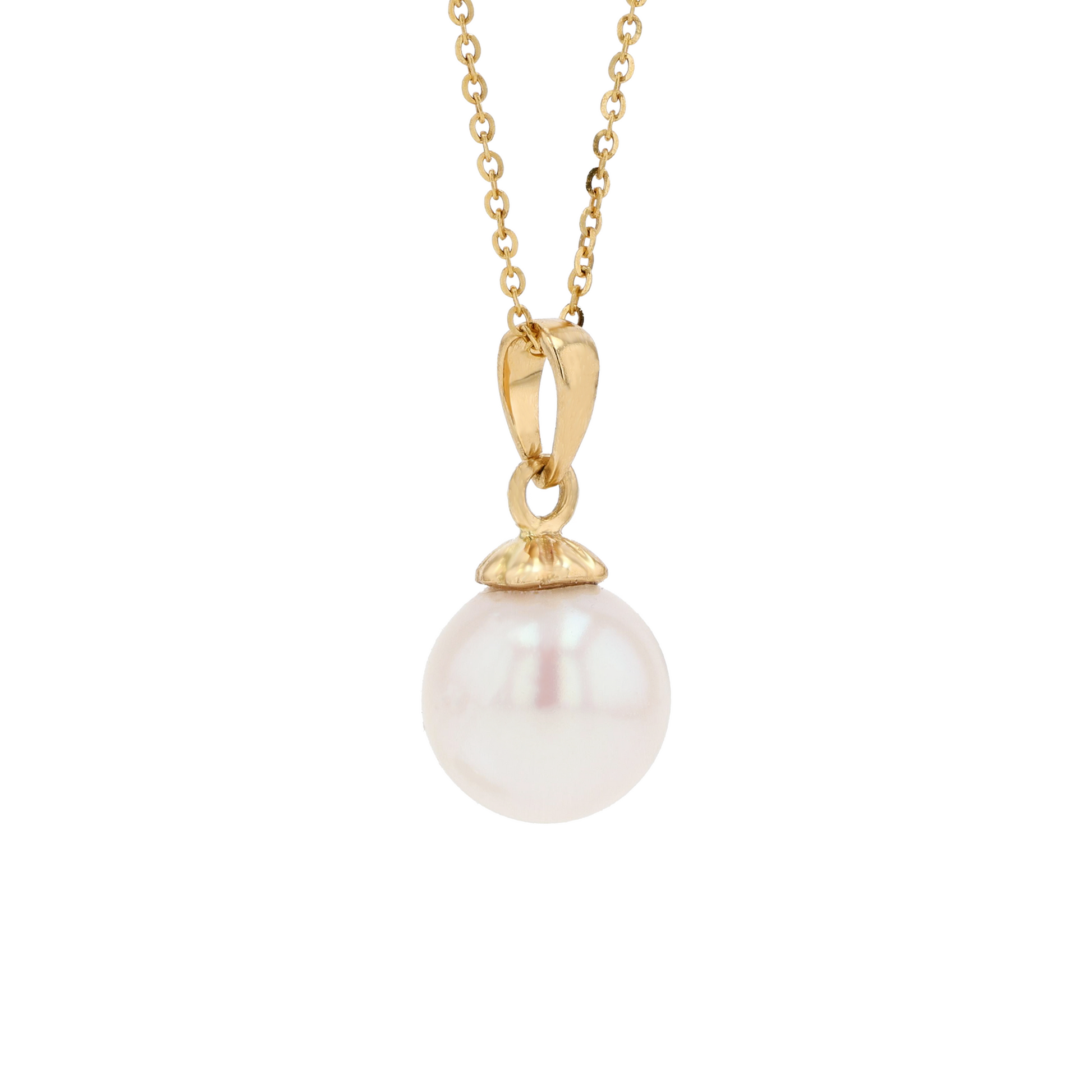18KG 8.0-8.4mm Japanese Akoya Pearl Necklace