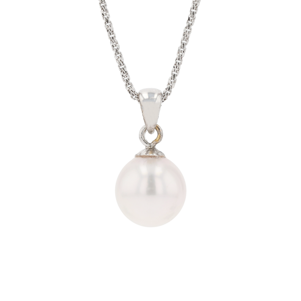18KG 8.0-8.4mm Japanese Akoya Pearl Necklace