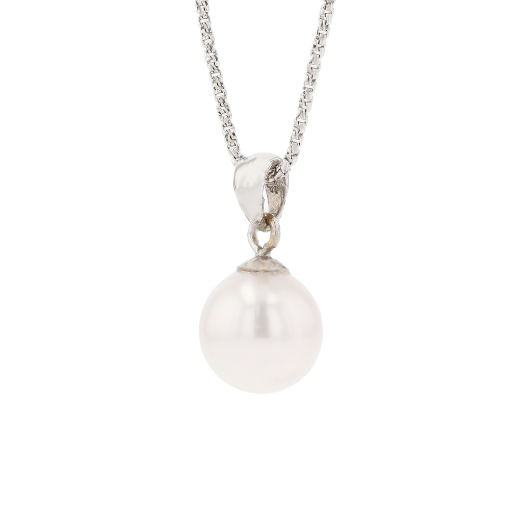 18KG 8.0-8.4mm Japanese Akoya Pearl Necklace