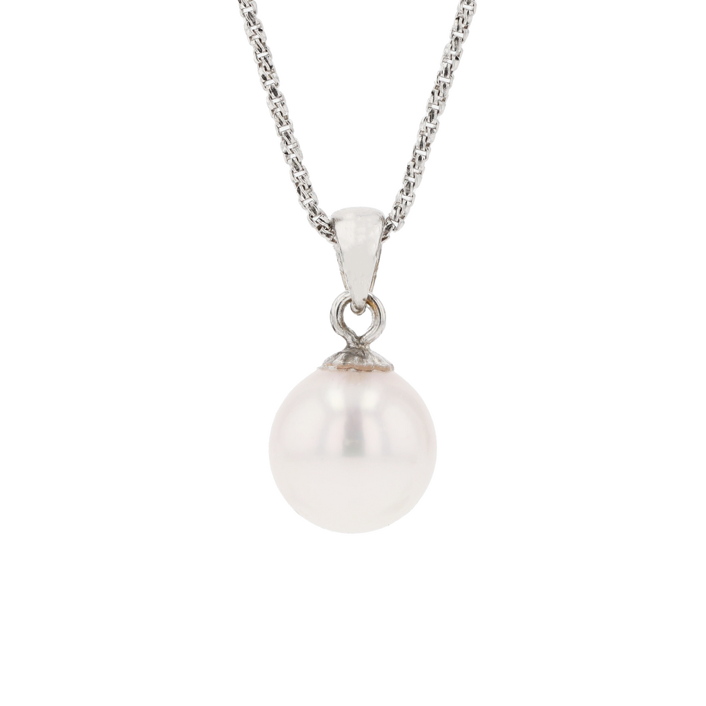 18KG 8.0-8.4mm Japanese Akoya Pearl Necklace
