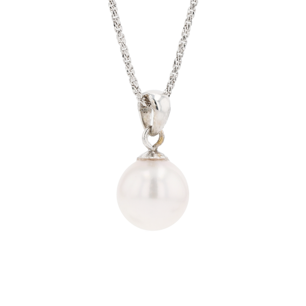 18KG 8.0-8.4mm Japanese Akoya Pearl Necklace