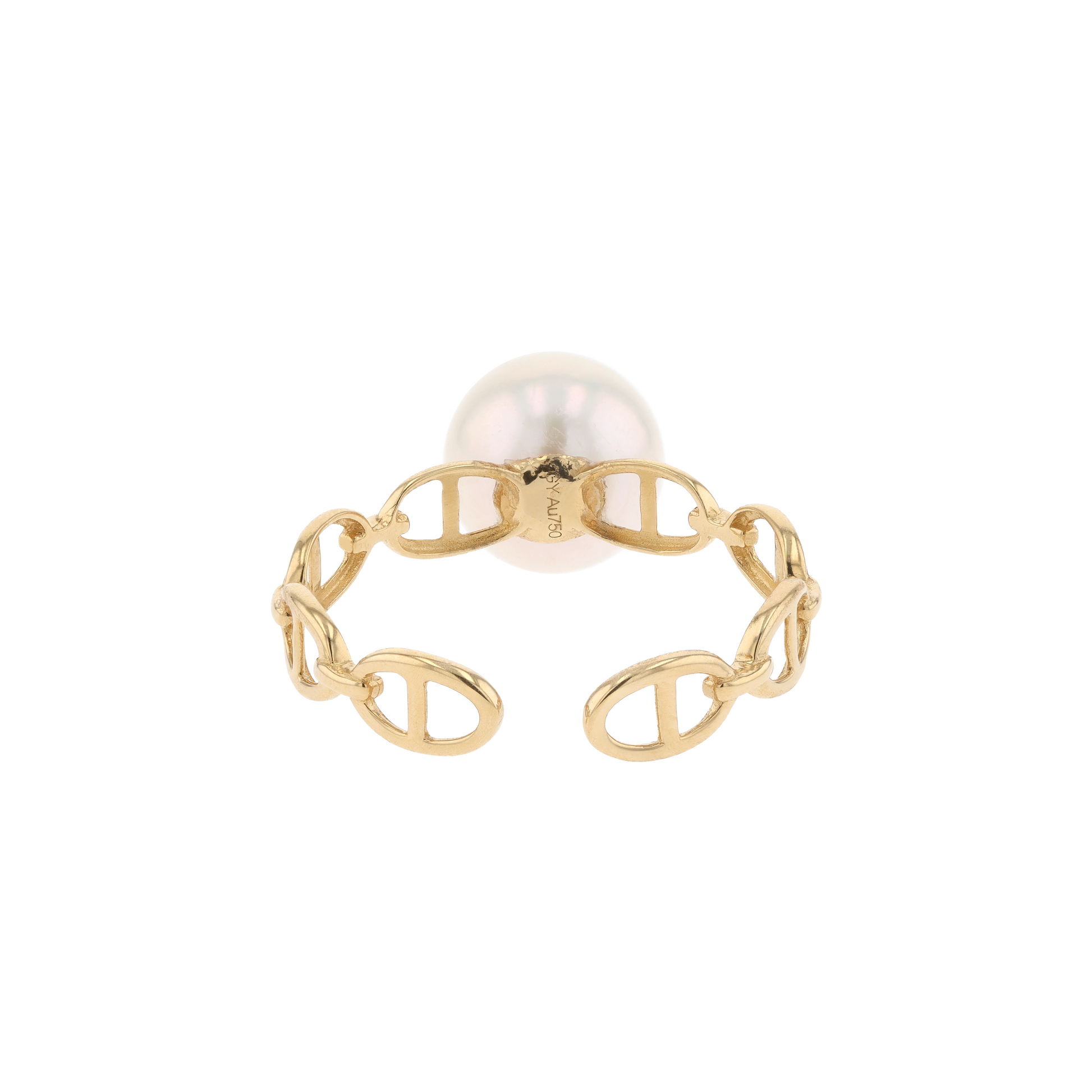 18KG 8.0-9.0mm Classic Japanese Akoya Pearl Ring