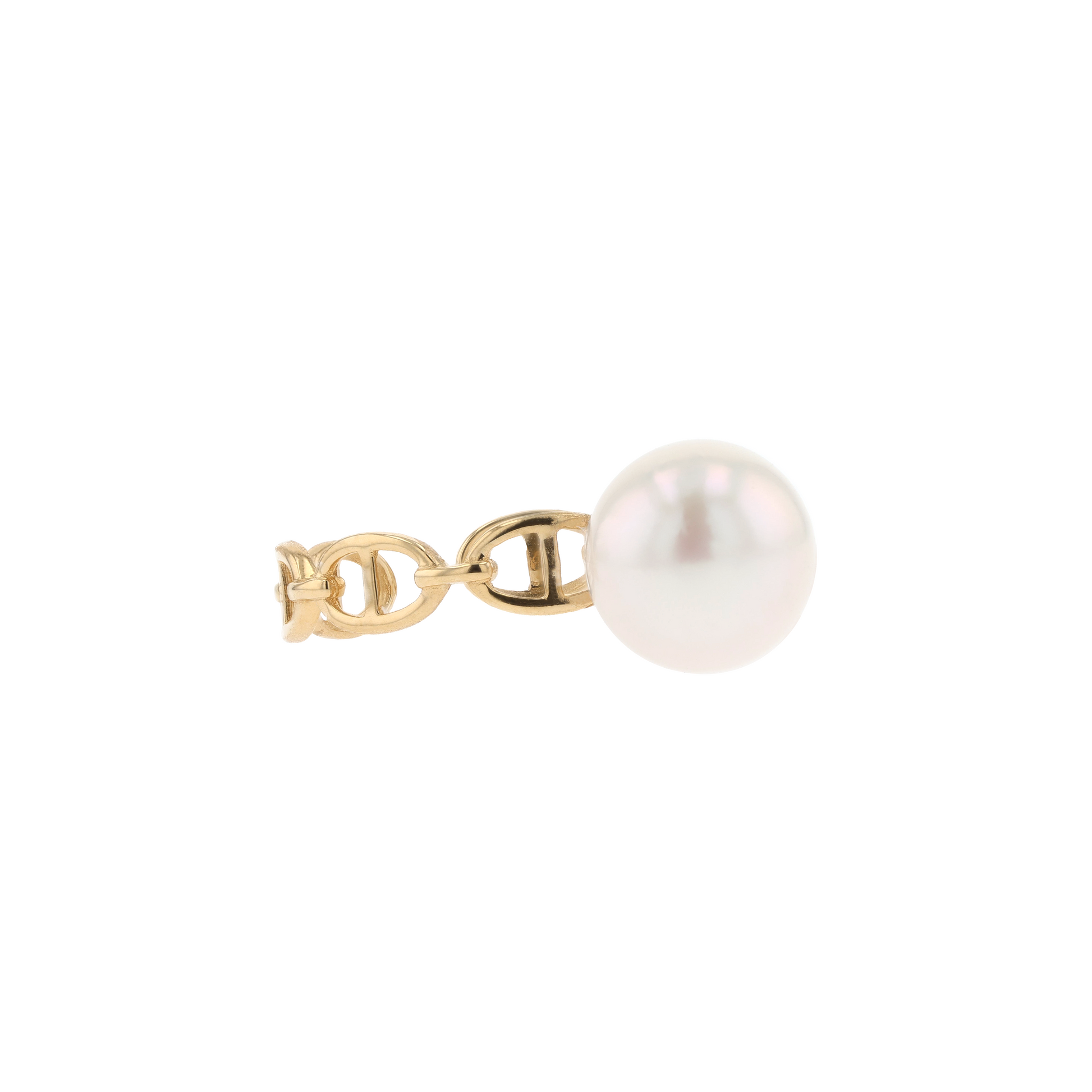 18KG 8.0-9.0mm Classic Japanese Akoya Pearl Ring