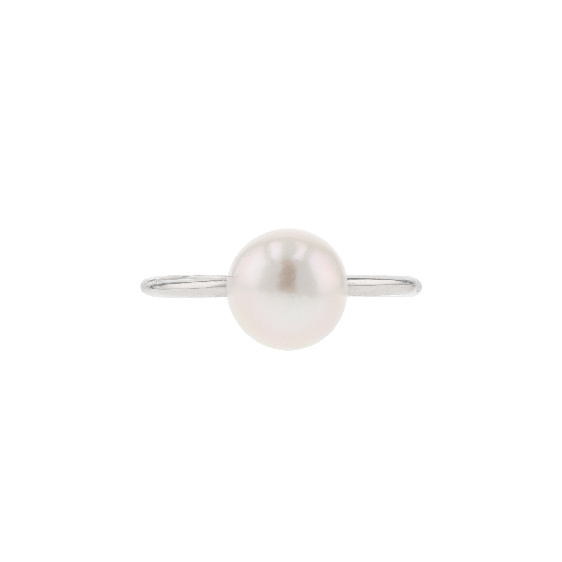 18KG 8.0-9.0mm Classic Japanese Akoya Pearl Ring