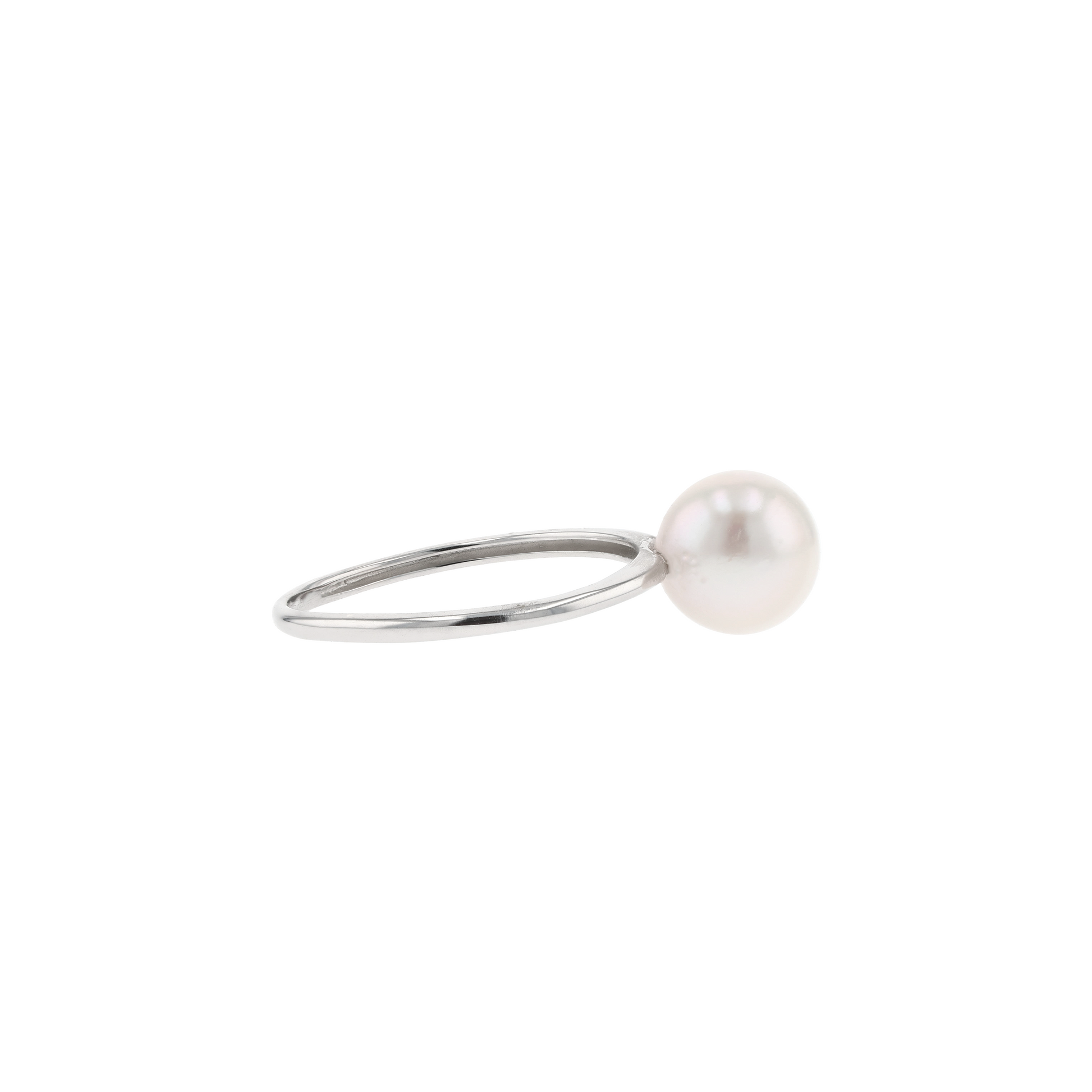 18KG 8.0-9.0mm Classic Japanese Akoya Pearl Ring
