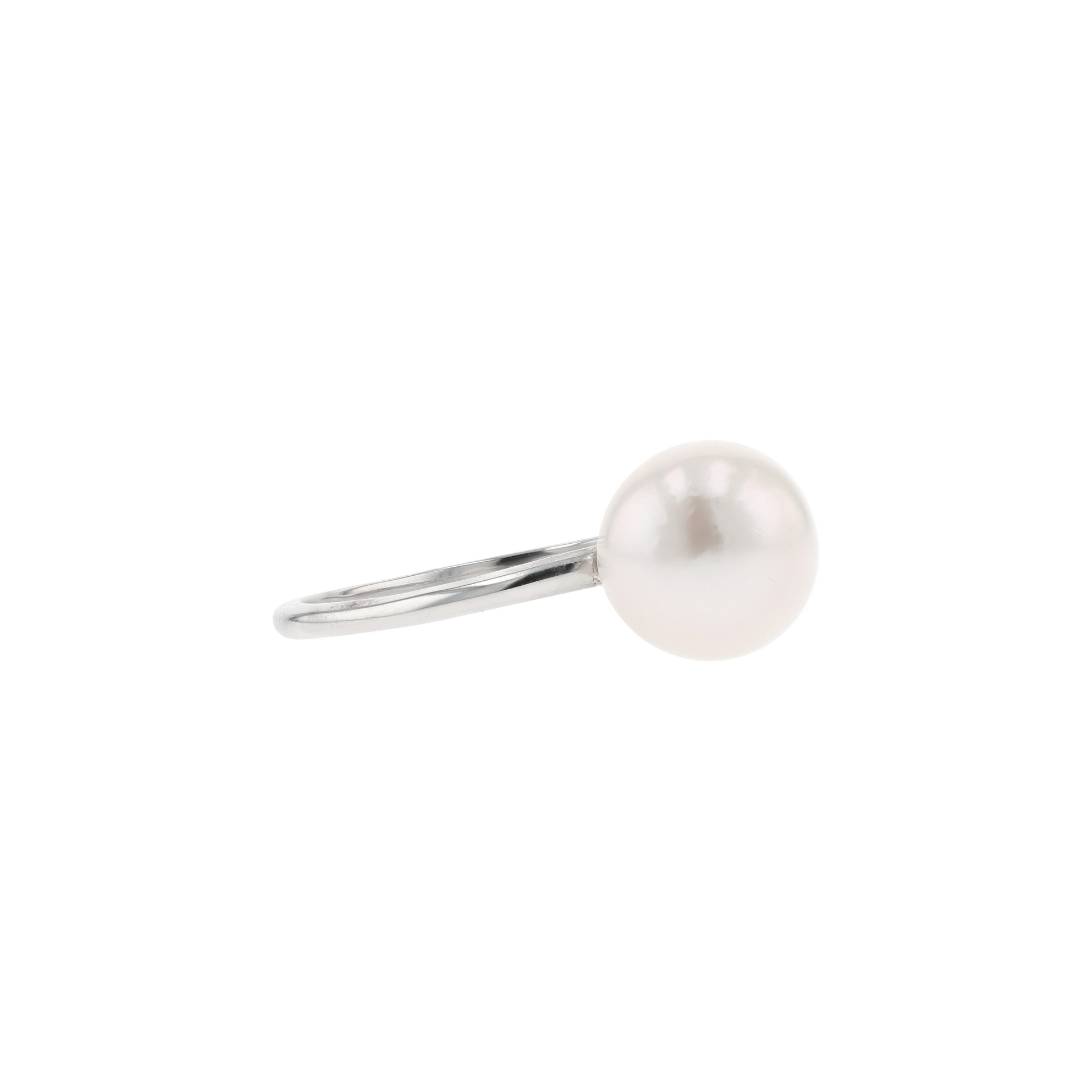 18KG 8.0-9.0mm Classic Japanese Akoya Pearl Ring