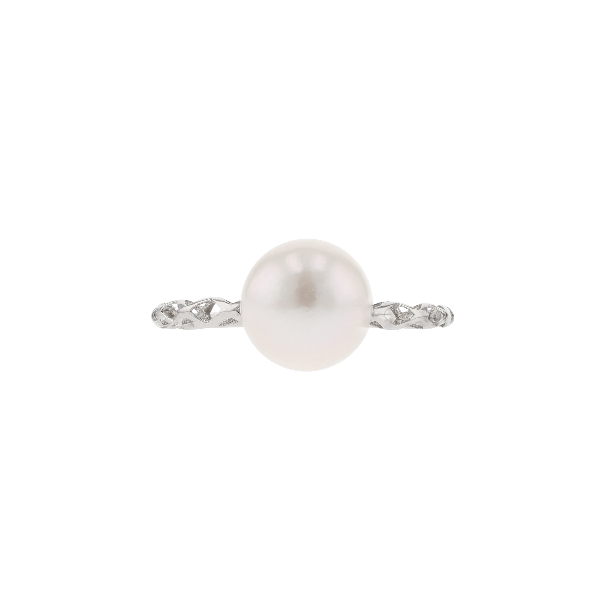 18KG 8.0-9.0mm Classic Japanese Akoya Pearl Ring